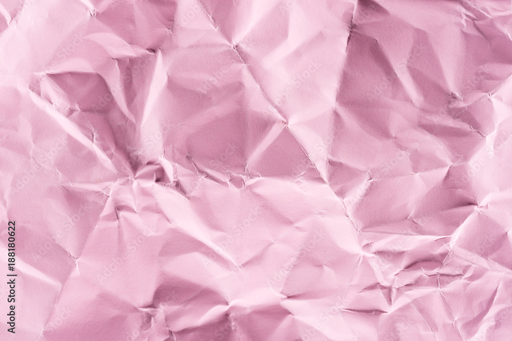 close-up shot of crumpled pink paper for background close-up shot of crumpled pink paper for background