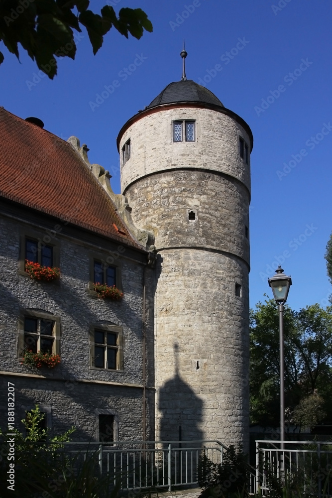Marktbreit, Bayern, Schloss, Wehrturm