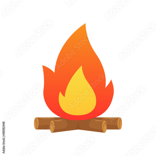 Campfire vector isolated illustration