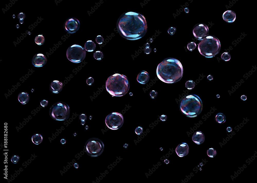 Bubbles on black background Bubbles on black background