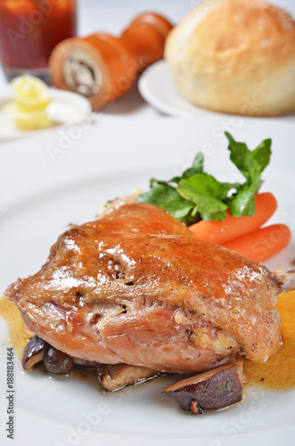Traditional French dish - Duck confit