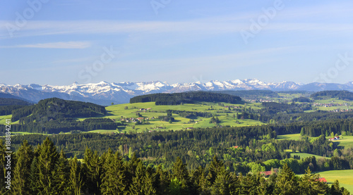 Naturlandschaft am deutschen Alpenrand bei Lindenberg photo