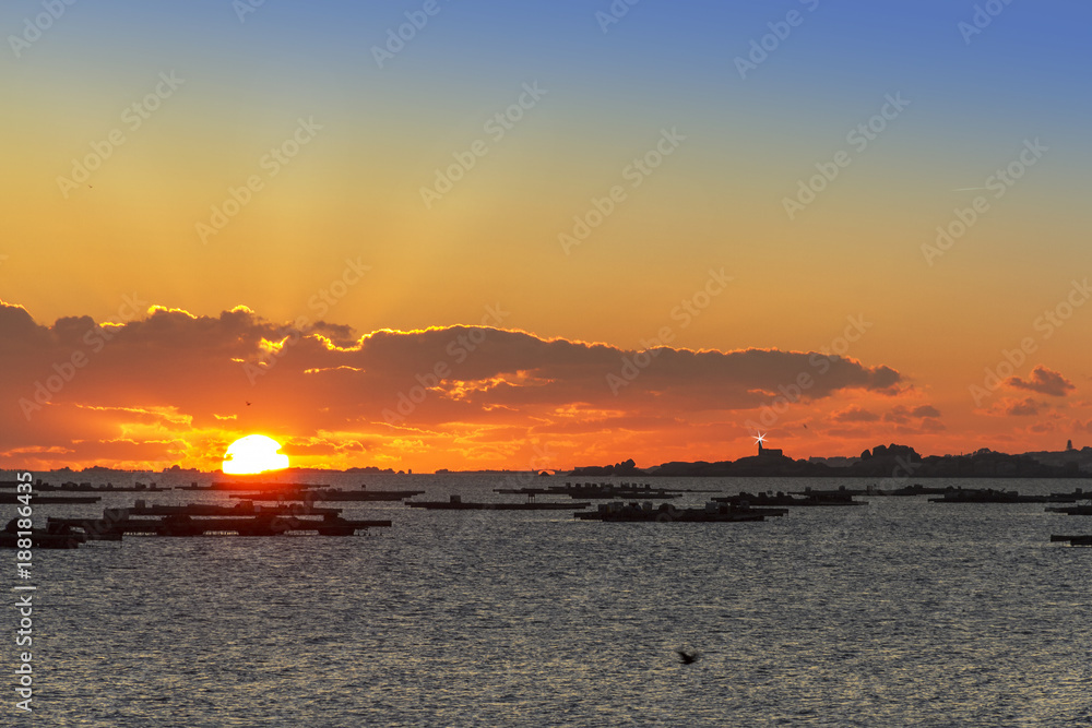 Arousa Bay at sunset