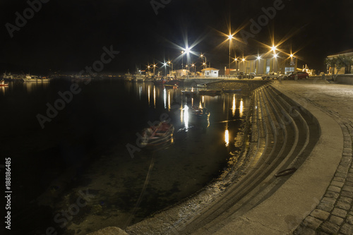 Fishing harbor at night