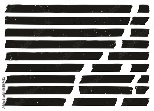 Masking Tape Black Grunge Set 02