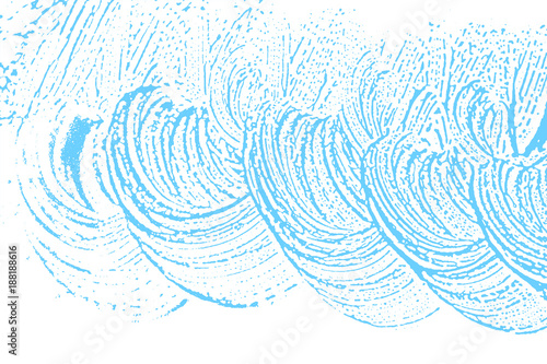 Natural soap texture. Amusing light blue foam trace background. Artistic powerful soap suds. Cleanliness, cleanness, purity concept. Vector illustration.