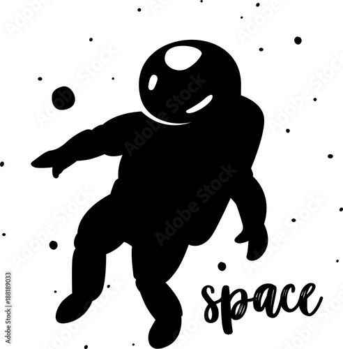 Astronaut at spacewalk vector design