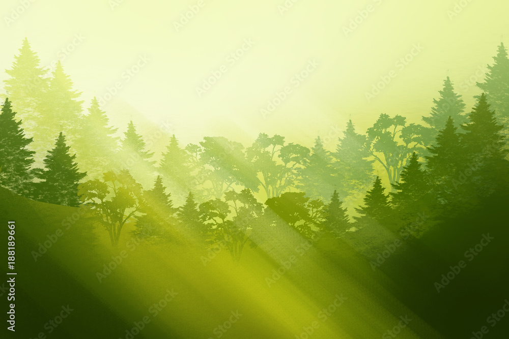 Fototapeta premium Illustration of the spring background