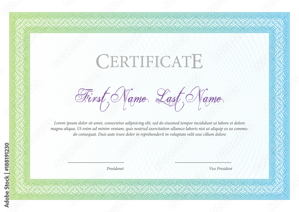 Certificate. Template diploma currency border. Certificate. Template diploma currency border.