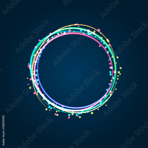 Neon Circular Frame