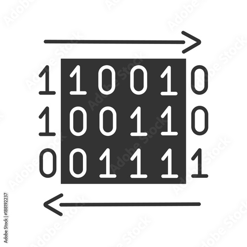 Data transfer glyph icon