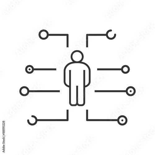 User profile linear icon