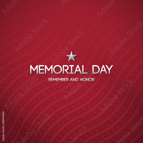 Red patriotic background for Memorial day