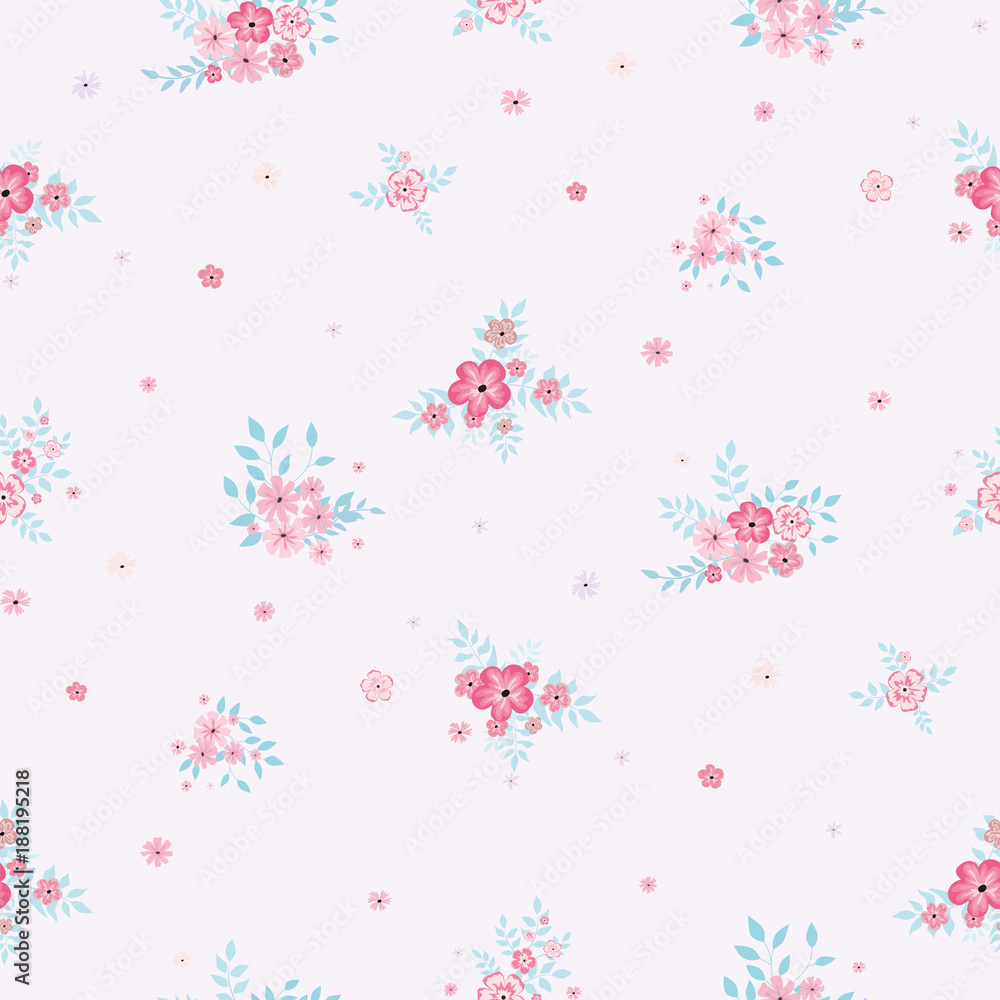 Fashionable pattern in small flowers. Floral seamless background for textiles, fabrics, covers, wallpapers, print, gift wrapping and scrapbooking. Raster copy. Fashionable pattern in small flowers. Floral seamless background for textiles, fabrics, covers, wallpapers, print, gift wrapping and scrapbooking. Raster copy.