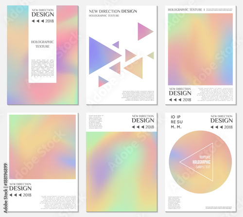 Fotografía Holographic vector backgrounds.