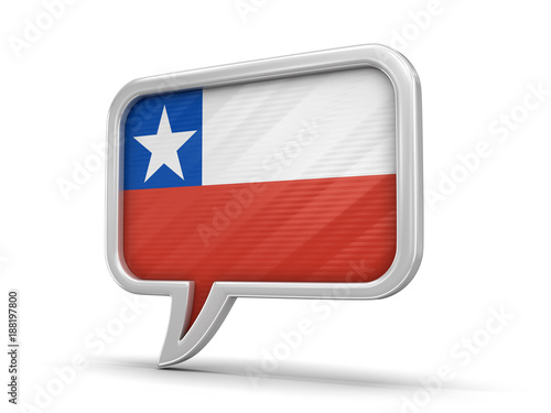 Free Download Speech bubble with Chilean flag. Image with clipping path - GFXLoad