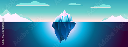 Ultra Violet Iceberg Background Blog Banner
