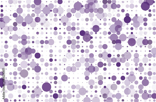 Dotted background with circles  dots  point different size  scale. Halftone pattern Vector illustration  Violet  purple color