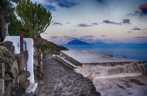 Filicudi e le altre isole Eolie viste da Alicudi (Sicilia, Messina) photo