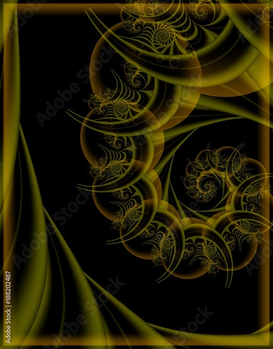 Digital abstract fractal 3D design.