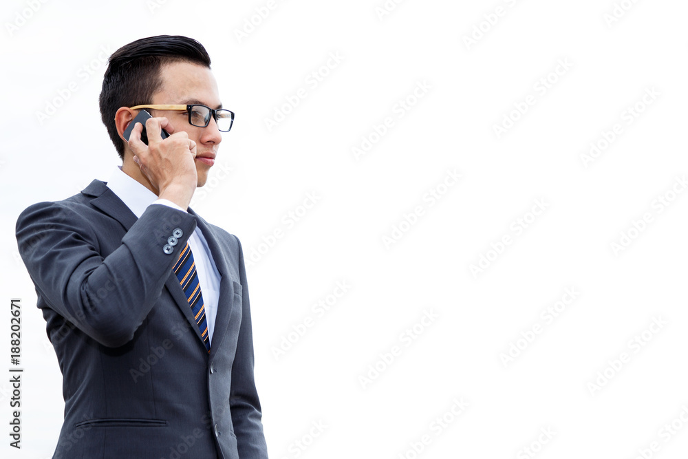Businessman is working in the office. Businessman is working in the office.