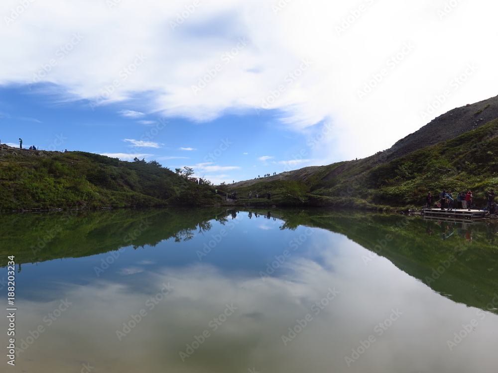 Naklejka premium 水面鏡