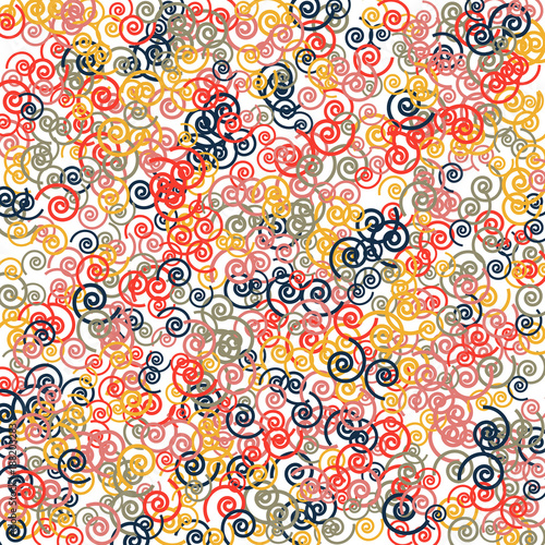 Fototapeta Naklejka Na Ścianę i Meble -  Vector Confetti Background Pattern. Element of design. Color spirals on a white background