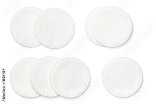 Cotton Pads Isolated on White Background