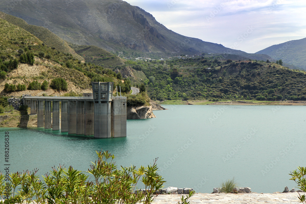 Fototapeta premium Dam at the mountain river