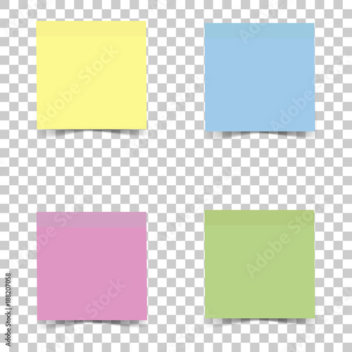 Vector icon bright multicolored sticker for notes. Vector sticker on transparent background.