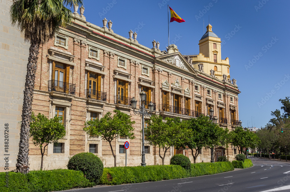 Capitana General building at the Tetuan square in Valencia