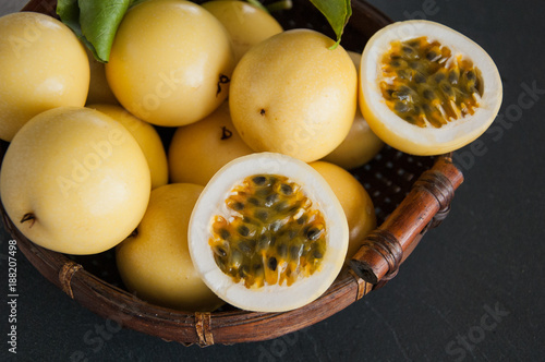 Tropical fruit passion fruit (Maracuja)