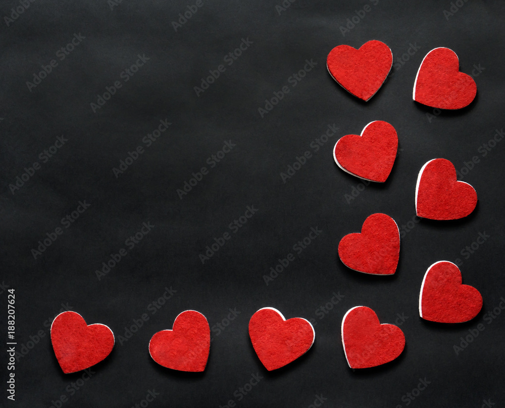 St. Valentine day background. Flat lay St. Valentine day background. Flat lay