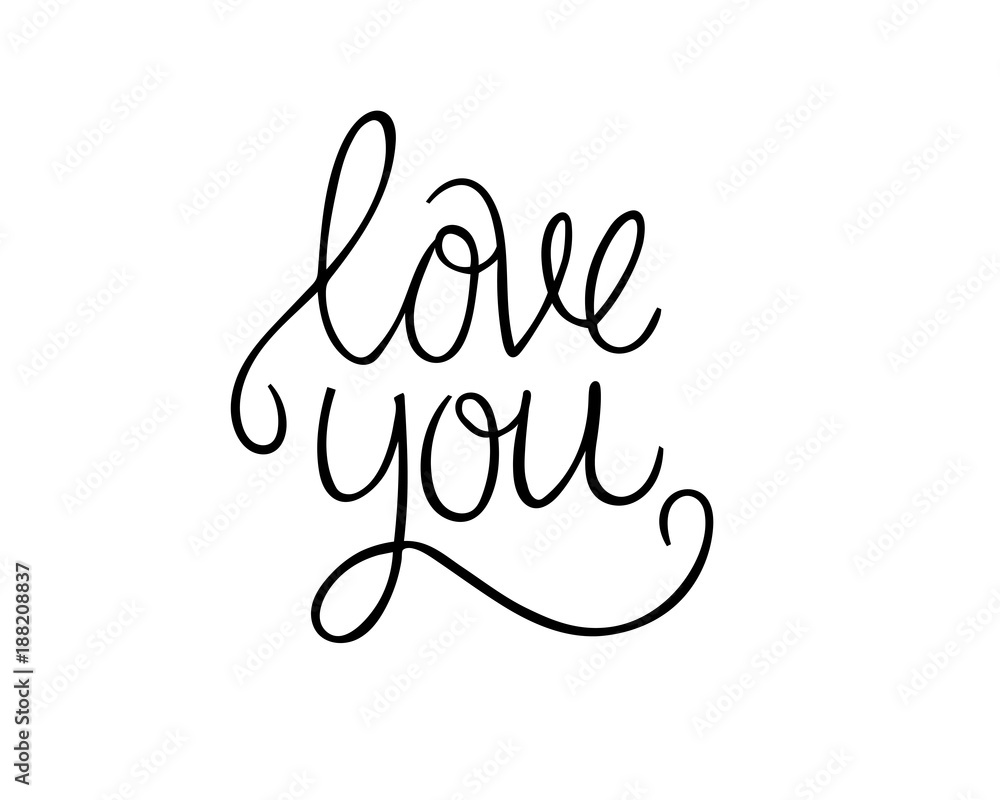 I love you. I heart you. Valentines day calligraphy card. Hand drawn design elements. Handwritten modern brush lettering. I love you. I heart you. Valentines day calligraphy card. Hand drawn design elements. Handwritten modern brush lettering.