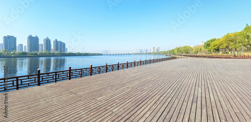 Park in early spring. Located in Shenshuiwan Park, Shenyang, Liaoning, China.
