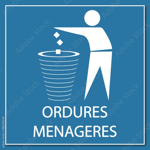 Logo ordures ménagères.