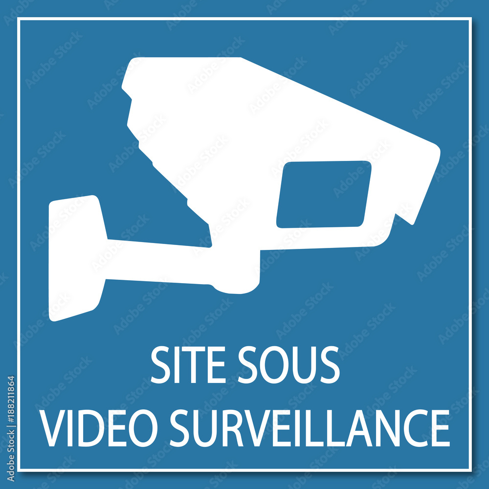 Fototapeta premium Logo site sous vidéo surveillance.