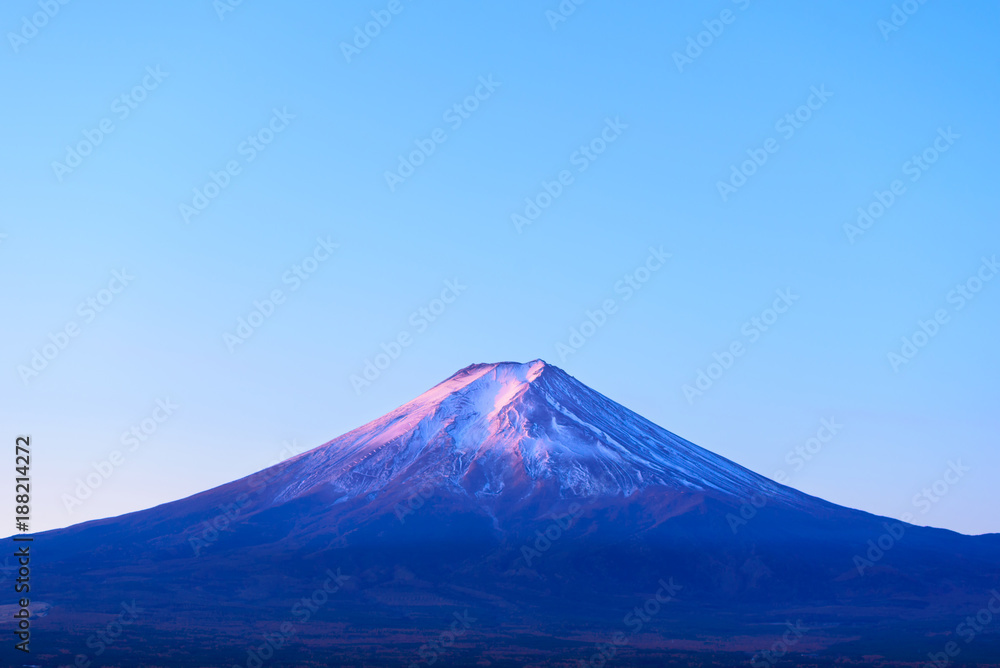 Fuji-san mountain japan iconic landmark in the morning sunrise touch the Fuji mount Fuji-san mountain japan iconic landmark in the morning sunrise touch the Fuji mount