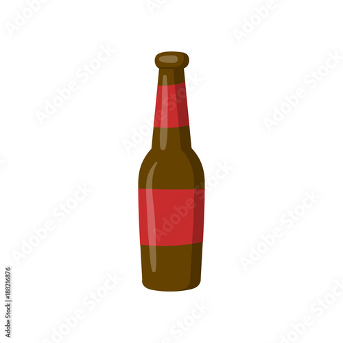 Bottle of beer cartoon vector Illustration