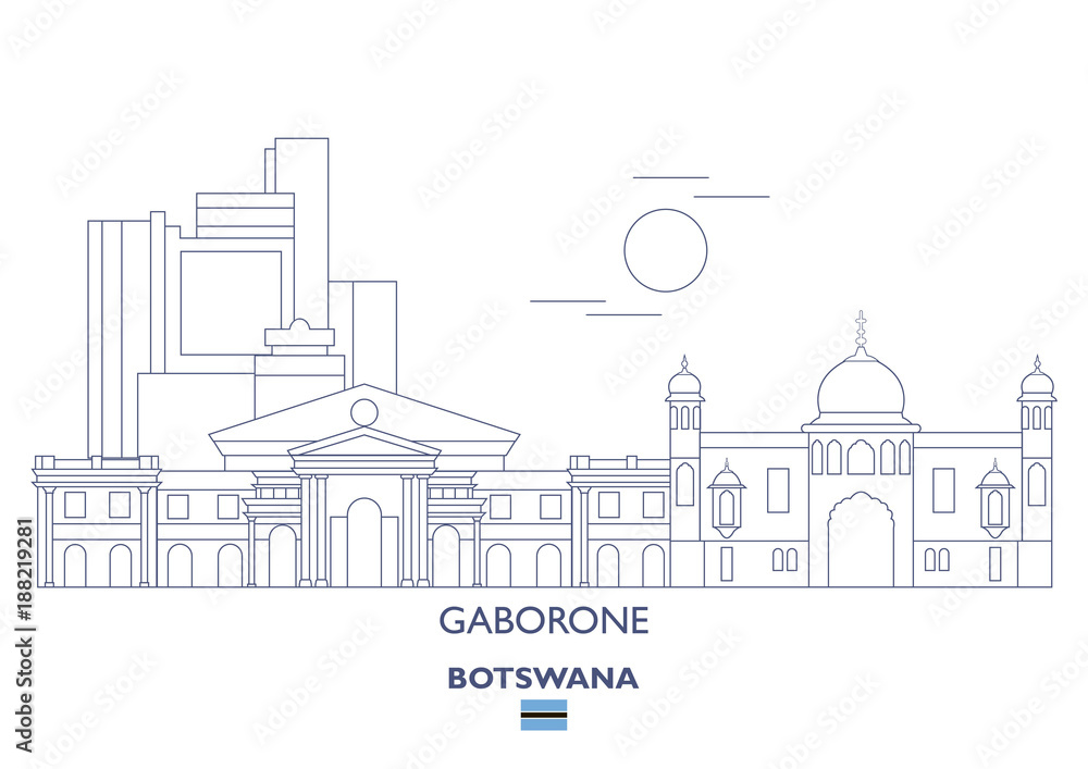 Gaborone Linear City Skyline, Botswana
