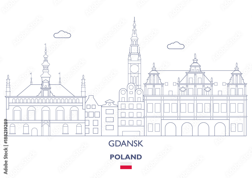 Gdansk Linear City Skyline, Poland