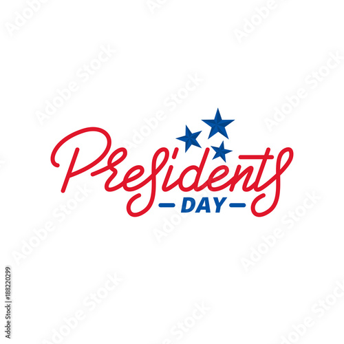 Presidents Day. Typographic lettering logo for USA Presidents Day celebration