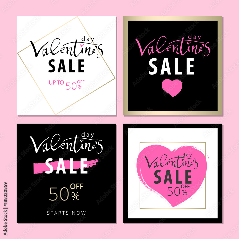 Set of Trendy Chic Valentine s day Sale cards or banners. Vector. Artistic background for advertising, blog, wedding, anniversary, greeting card, birthday, invitation, social media. Set of Trendy Chic Valentine s day Sale cards or banners. Vector. Artistic background for advertising, blog, wedding, anniversary, greeting card, birthday, invitation, social media.