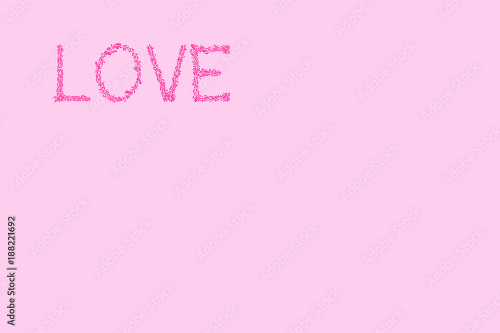Love minimalistic pink background Valentine`s day. Place for text