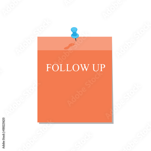 Sticker. Business illustrations with the description:follow up