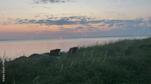 Sunrise Bay with Birds flying by