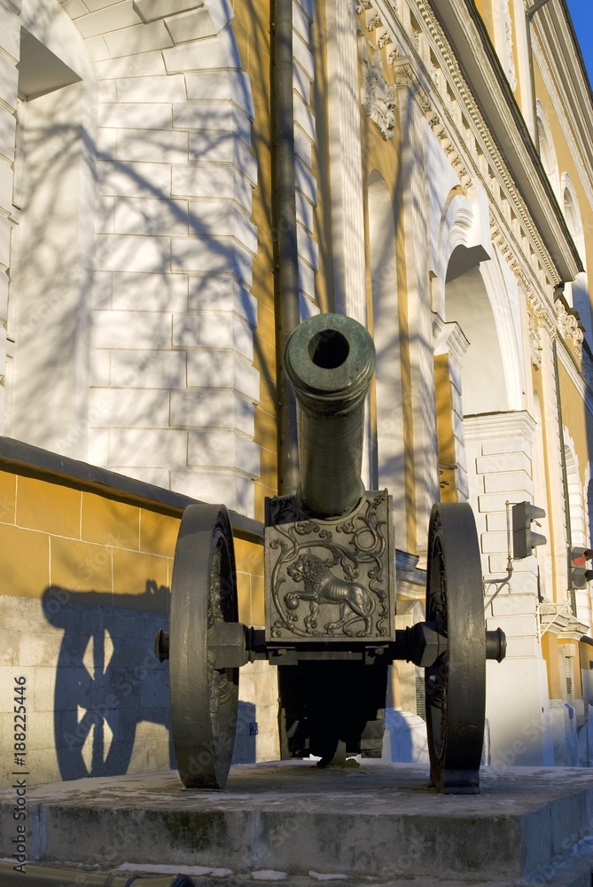Old cannons shown in Moscow Kremlin Old cannons shown in Moscow Kremlin