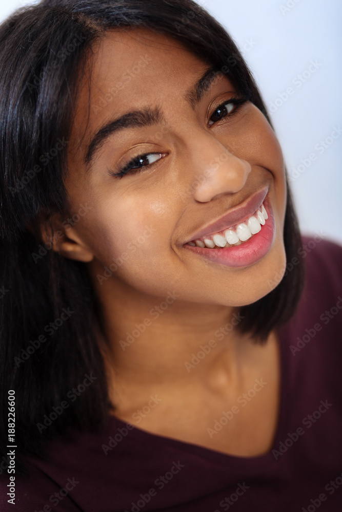 Happiness. Excited young emotional woman smiling cheerfully while being alone and getting ready for a new interesting working day in her atelier Happiness. Excited young emotional woman smiling cheerfully while being alone and getting ready for a new interesting working day in her atelier