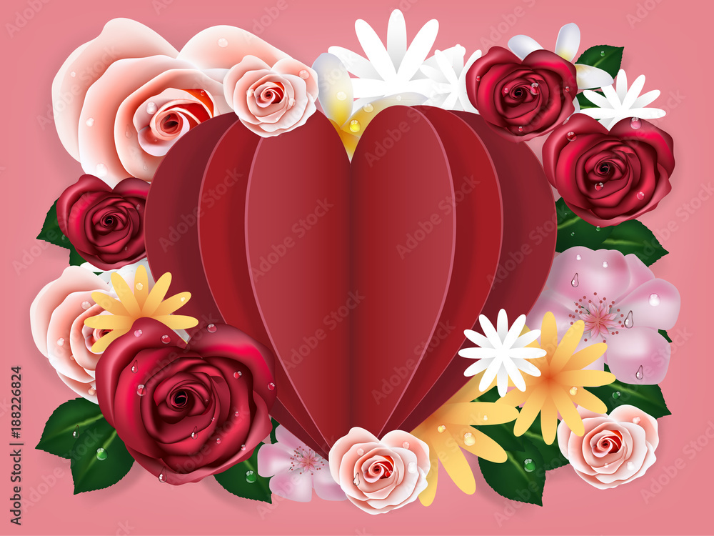 Rose Flower Red Heart Wallpaper