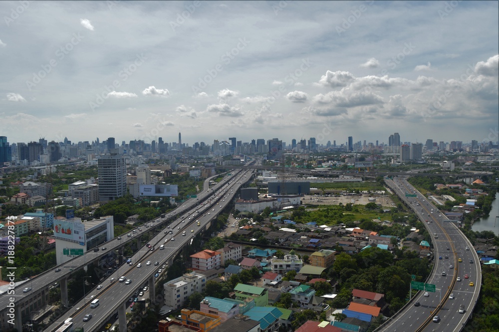Day view of Bangkoks Skyline